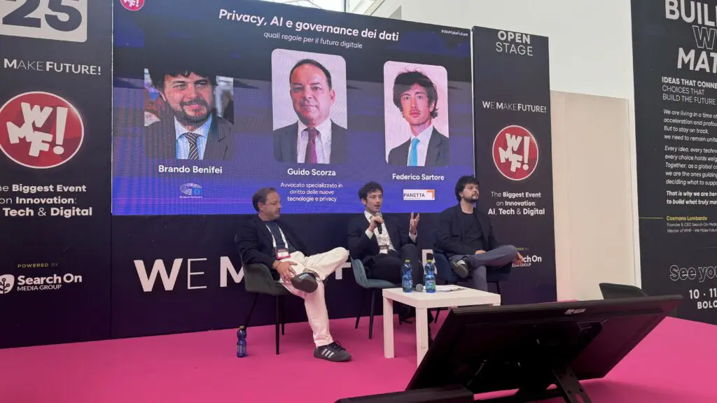 25 giugno 2026, WMF, Stage GovTech Brando Benifei e Guido Scorza. Sovranità UE e prossime tappe