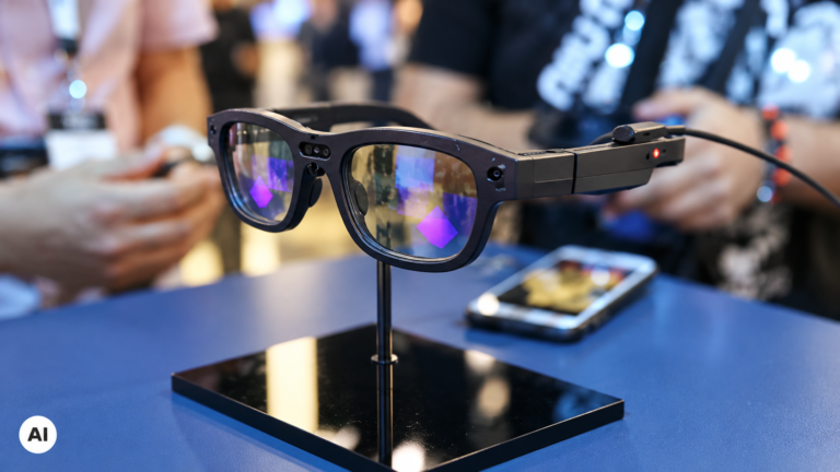 Occhiali smart in esposizione